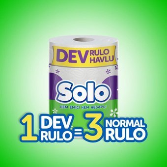 Solo Dev 2 Katlı 3'lü Rulo Kağıt Havlu