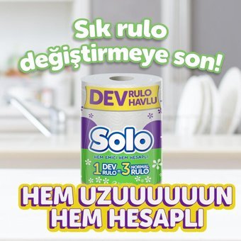 Solo Dev 2 Katlı 3'lü Rulo Kağıt Havlu
