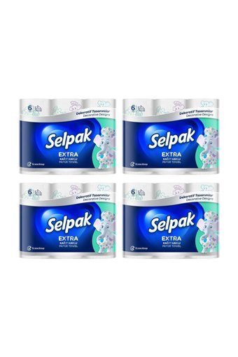 Selpak Extra 3 Katlı 4x6'lı Rulo Kağıt Havlu
