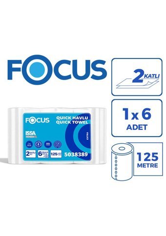 Focus Jumbo 2 Katlı 6'lı Rulo Kağıt Havlu