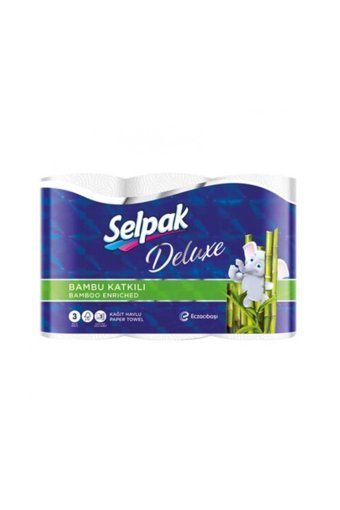 Selpak Deluxe 3 Katlı 6'lı Rulo Kağıt Havlu