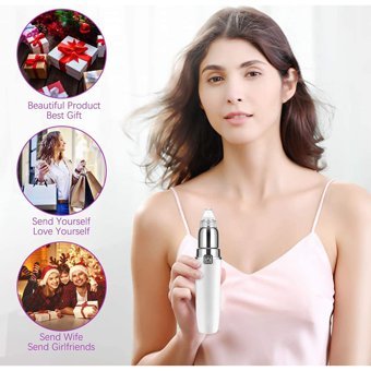 Buyfun Hd-3138 Şarjlı Vakumlu Siyah Nokta Temizleme Aleti Beyaz