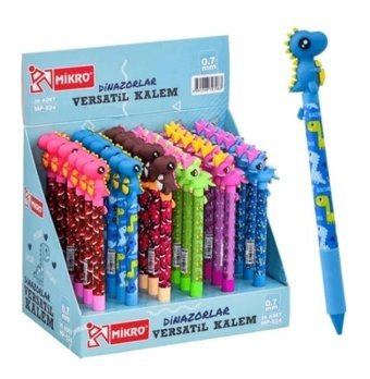 Mikro Dinazor Başlıklı Versatil Kalem - DİNAZORLU VERSATİL KALEM