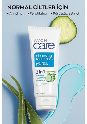 Avon Care 3 İn 1 Aloe Veralı Nemlendiricili Krem Yüz Maskesi 3x75 ml