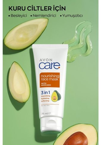 Avon Care 3 İn 1 Aloe Veralı Nemlendiricili Krem Yüz Maskesi 3x75 ml