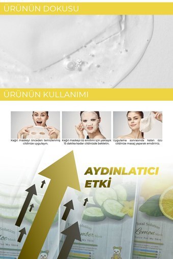 Dr. Meloso Total Solution Limon Özü Nemlendiricili Kağıt Yüz Maskesi