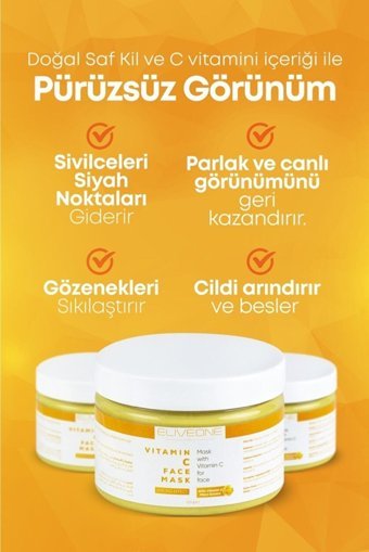 Eliveone Vitamin C Killi Nemlendiricili Krem Yüz Maskesi 125 gr