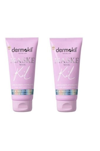 Dermokil Leke Karşıtı Ve Aydınlatıcı Killi Nemlendiricili Jel Yüz Maskesi 2x75 ml
