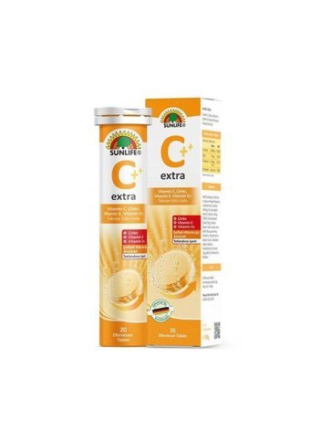Sunlife C Extra Marajucalı Şeftalili Yetişkin 3x20 Adet
