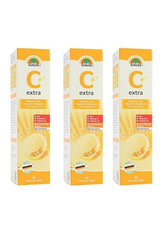 Sunlife C Extra Marajucalı Şeftalili Yetişkin 3x20 Adet
