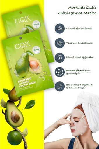 Xolo Avokado Avocado Omega3 Sıkılaştırıcı Meyan Kökü Özü Nemlendiricili Kağıt Yüz Maskesi