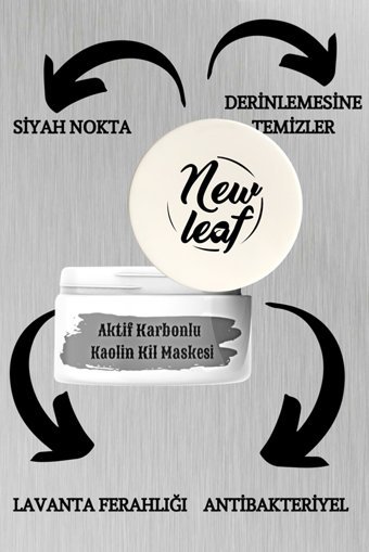 Newleaf Aktif Karbonlu Killi Nemlendiricili Krem Yüz Maskesi 500 gr