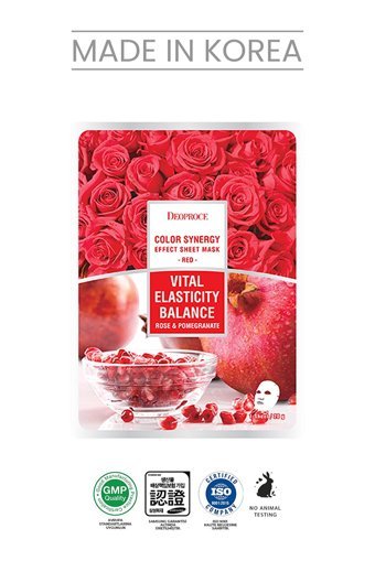 Deoproce Color Synergy Red Nemlendiricili Kağıt Yüz Maskesi 20 gr