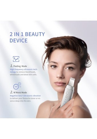Cosbeauty Ultrasonik Ipx5 Şarjlı Vakumlu Siyah Nokta Temizleme Aleti Beyaz