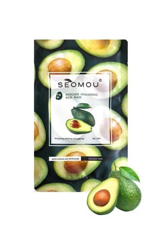 Seomou Avacado Hyarulonic Acid Mask Nemlendiricili Kağıt Yüz Maskesi 25 ml