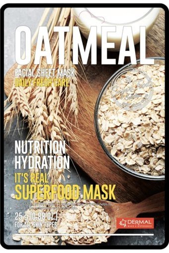 Dermal Yulaf Nemlendiricili Kağıt Yüz Maskesi 25 gr