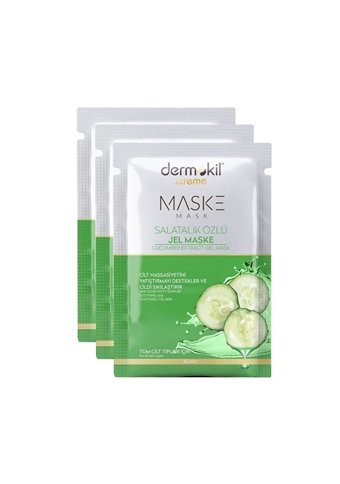 Dermokil Salatalık Özlü Nemlendiricili Jel Yüz Maskesi 3x15 ml