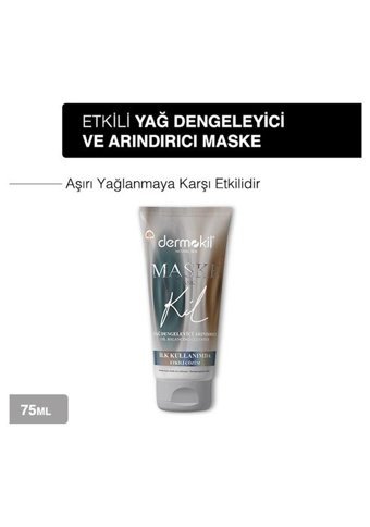 Dermokil Yağ Dengeleyici Ve Arındırıc Killi Krem Yüz Maskesi 3x75 ml