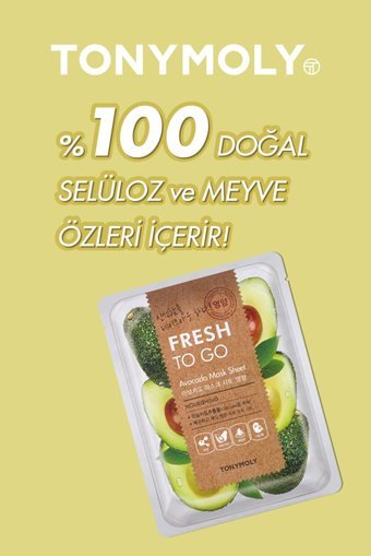 Tonymoly Fresh To Go Avokado Nemlendiricili Kağıt Yüz Maskesi