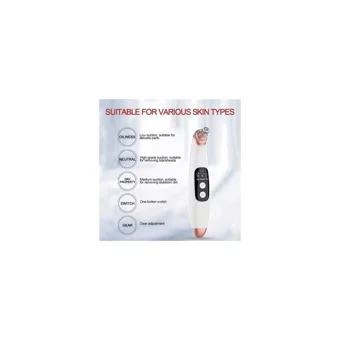 Xinh USB Led Ekranlı Şarjlı Vakumlu Siyah Nokta Temizleme Aleti Beyaz