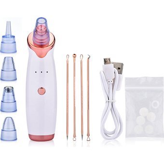 Buyfun 4 In 1 Şarjlı Vakumlu Siyah Nokta Temizleme Aleti Beyaz