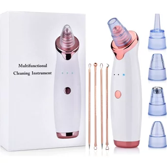 Buyfun 4 In 1 Şarjlı Vakumlu Siyah Nokta Temizleme Aleti Beyaz