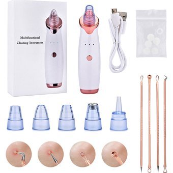 Buyfun 4 In 1 Şarjlı Vakumlu Siyah Nokta Temizleme Aleti Beyaz