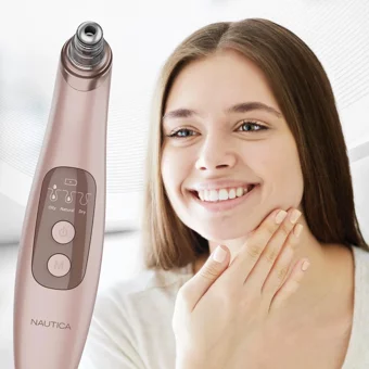 Nautica Led Ekranlı Şarjlı Vakumlu Siyah Nokta Temizleme Aleti Pembe