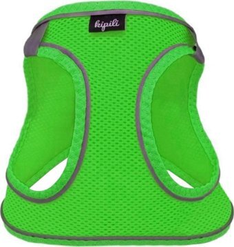 Üç Kilitli Sportif Kedi Köpek Göğüs Tasması 20-24 cm XXX-Small Yeşil