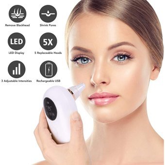 Jarke Mini Led Ekranlı Şarjlı Vakumlu Siyah Nokta Temizleme Aleti Rose Gold