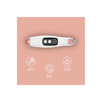 Polosmart Led Ekranlı Şarjlı Vakumlu Siyah Nokta Temizleme Aleti Beyaz