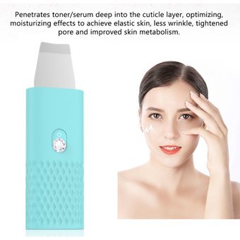 Buyfun Scrubber Şarjlı Vakumlu Siyah Nokta Temizleme Aleti Mavi