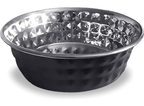 Eurodog Hdep (C)-17OZ Işlemeli Mama-Su Kabı Ø11 cm - Siyah