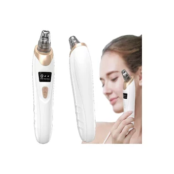 Jessieyou Mall Blackhead Remover Led Ekranlı Şarjlı Vakumlu Siyah Nokta Temizleme Aleti Beyaz Bronz