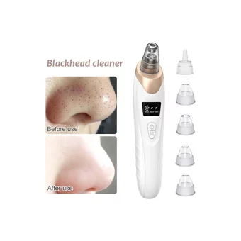 Jessieyou Mall Blackhead Remover Led Ekranlı Şarjlı Vakumlu Siyah Nokta Temizleme Aleti Beyaz Bronz