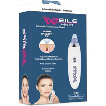 Weile R4 Şarjlı Vakumlu Siyah Nokta Temizleme Aleti Beyaz