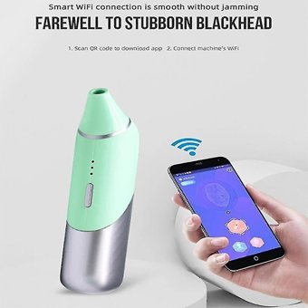 Jessieyou Mall Visual Blackhead Şarjlı Vakumlu Siyah Nokta Temizleme Aleti Yeşil-Gri