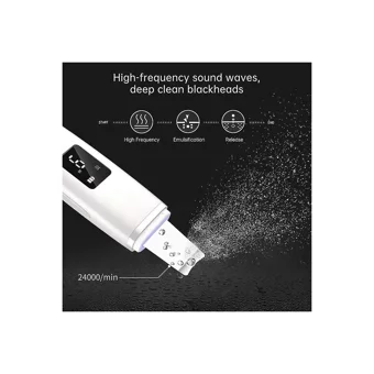 Jessieyou Mall Spatula Blackhead Remover Led Ekranlı Şarjlı Vakumlu Siyah Nokta Temizleme Aleti Mor
