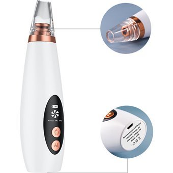 Jarke Led Ekranlı Şarjlı Vakumlu Siyah Nokta Temizleme Aleti Beyaz Bronz