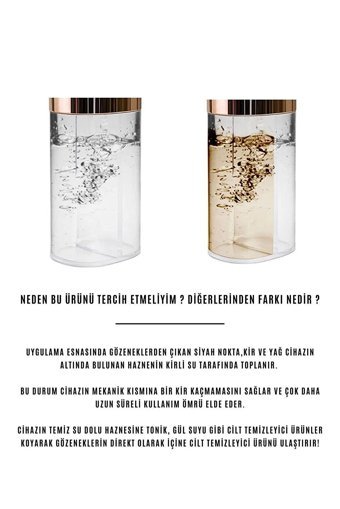 Janva Buharlı Şarjlı Vakumlu Siyah Nokta Temizleme Aleti Beyaz Bronz