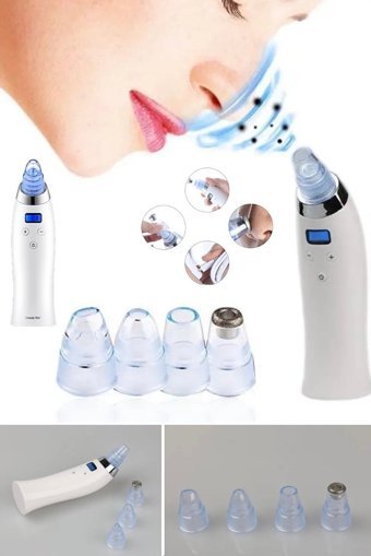 Utelips Sc10a Led Ekranlı Şarjlı Vakumlu Siyah Nokta Temizleme Aleti Beyaz
