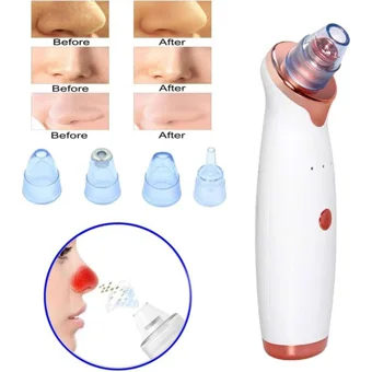 Vontar Şarjlı Vakumlu Siyah Nokta Temizleme Aleti 5 Başlıklı Beyaz