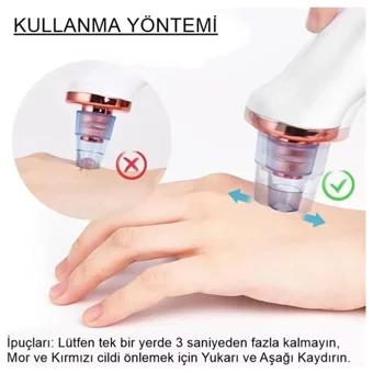 Lehotie Şarjlı Vakumlu Siyah Nokta Temizleme Aleti Beyaz