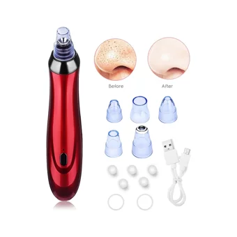 Durgunstore Comedones Şarjlı Vakumlu Siyah Nokta Temizleme Aleti Kırmızı