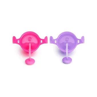 Munchkin Pipetli Akıtmaz Kulplu 6+ Ay 207 ml Alıştırma Bardağı Pembe-Mor