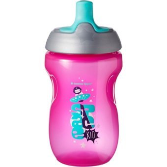 Tommee Tippee Pipetli Akıtmaz Kulpsuz 12+ Ay 300 ml Alıştırma Bardağı Pembe