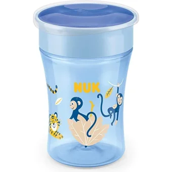 Nuk Pipetli Akıtmaz Kulpsuz 230 ml Alıştırma Bardağı Mavi