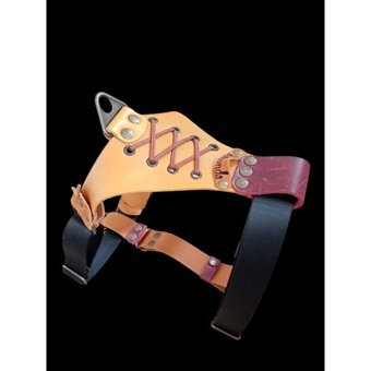 Köpek Göğüs Tasması Orta ve Büyük Irk Deri Kolon Kombineli Göğüs ölçüsü:45-85cm ayarlamalı dog harness Gt1-32 - Siyah