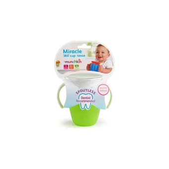 Munchkin Akıtmaz Kulplu 6+ Ay 207 ml Alıştırma Bardağı Yeşil