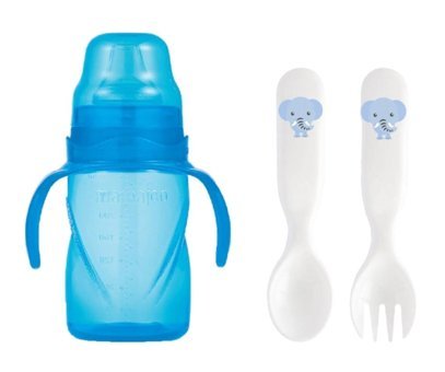 Mamajoo Akıtmaz Kulplu 6+ Ay 270 ml Alıştırma Bardağı Mavi